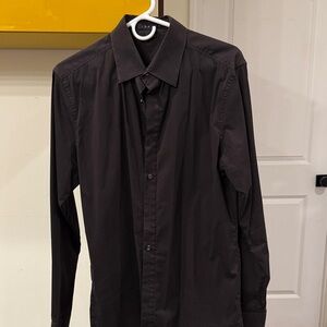 Theory Charcoal Button-Up Shirt